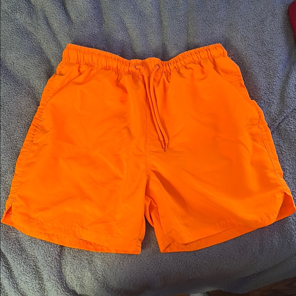 Primark Orange Swim Trunks Quick-Dry Elastic Waist